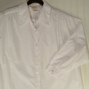 Roaman's Button Up White Shirt, 1X